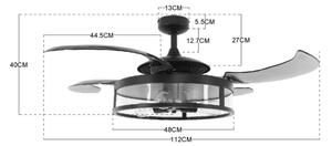 FANAWAY 212925 - LED Stropní ventilátor CLASSIC 3xE27/4W/230V hnědá + DO