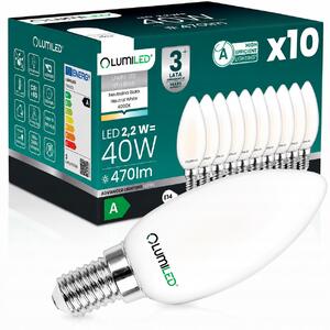 LED žárovka E14 Lumiled 2,2 W 470 lm 4000 K svíčka 10 ks