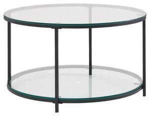KONFERENČNÍ STOLEK, černá, sklo, 80/80/45 cm MID.YOU, Online Only