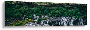 Obraz vodopádů v přírodě (170x50 cm)