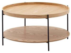 KONFERENČNÍ STOLEK, hnědá, kompozitní dřevo, 78/78/40 cm MID.YOU, Online Only