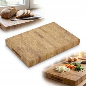 PRKÉNKO na krájení ŠPALKOVÉ END GRAIN BLOK dubové olejované 30x24x4 PREMIUM