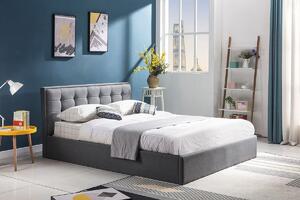 Halmar Čalouněná postel s úložným prostorem PADVA šedá 90x200