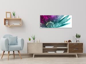 Obraz skleněný abstraktní květ kopretiny - 30 x 60 cm