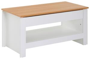 KONFERENČNÍ STOLEK, bílá, barvy dubu, kompozitní dřevo, 85/47/45 cm MID.YOU, Online Only