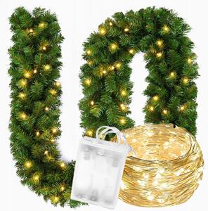 Vánoční girlanda MTA zelená plastová 300 cm 70 LED