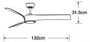 Lucci air 213358 - LED Stmívatelný ventilátor LINE 1xGX53/12W/230V černá + DO