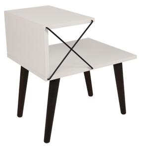 Noční stolek CROSS 50x40 cm bílá