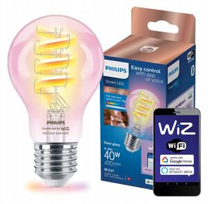 LED žárovka E27 PHILIPS Smart Filament, barevné světlo, 6,3W (ekvivalent 40W), 470lm
