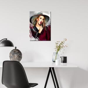 Obraz na plátně Žena s lízátkem v klobouku - Dmitry Belov Rozměry: 40 x 60 cm