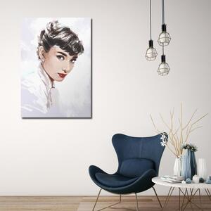 Obraz na plátně Audrey Hepburn v bílém - Dmitry Belov Rozměry: 40 x 60 cm