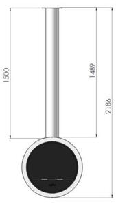 InFire - Závěsný BIO krb pr. 70 cm 3kW černá