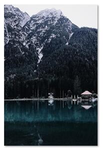 Obraz na plátně Pohled na hory a břeh jezera - Dmitry Belov Rozměry: 40 x 60 cm