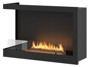 InFire - Rohový BIO krb 84x54 cm 3kW černá