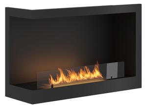 InFire - Rohový BIO krb 84x54 cm 3kW černá