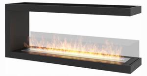 InFire - Rohový BIO krb 120x50 cm 3kW oboustranný