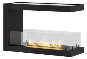 InFire - Rohový BIO krb 80x50 cm 3kW oboustranný