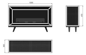 InFire - BIO krb 100x47 cm 3kW industriální