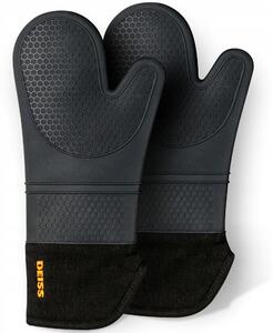 Deiss PRO silikonové kuchyňské rukavice žáruvzdorné flexibilní, sada 2 ks