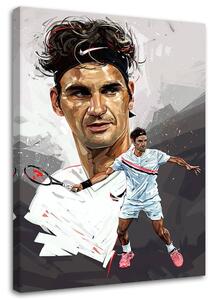 Obraz na plátně Roger Federer - Dmitry Belov Rozměry: 40 x 60 cm