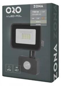 LED reflektor ORO ZONA, 10 W, 730 lm, s pohybovým senzorem NW-B-PIR