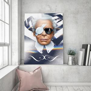 Obraz na plátně Portrét Karl Lagerfeld - Dmitry Belov Rozměry: 40 x 60 cm