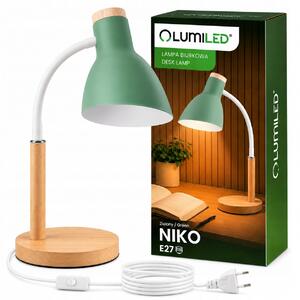 Stolní lampa Lumiled NIKO zelená, výkon až 13 W