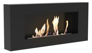Kratki DELTA/FLAT/TUV - Nástěnný BIO krb DELTA/FLAT 40x90 cm 1,5kW černá