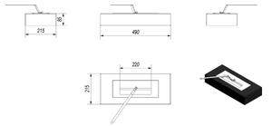 Kratki INDIA/CZARNY/TUV - BIO krb INDIA 8,5x49 cm 2,5kW černá