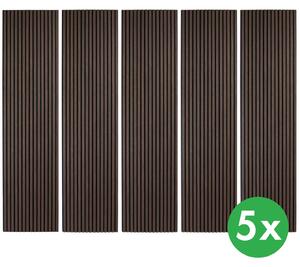 Dřevěný akustický panel, 2400 x 600 mm, B2BP011, balení 5 ks, eukalyptus