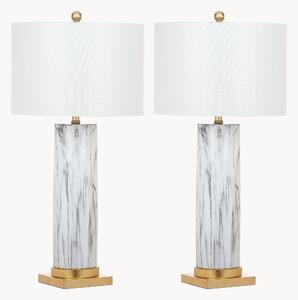 Sada stolních lamp's mramorovým efektem Rashi, 2 díly