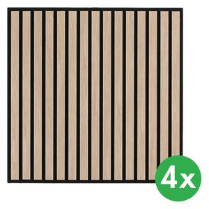 Dřevěný akustický panel pro stropní rastrovou konstrukci, 595 x 595 mm, B2BP008, balení 4 ks, dub sonoma