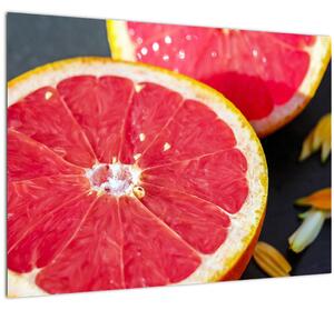 Skleněný obraz rozkrojených grapefruitů (70x50 cm)