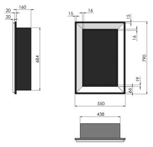 InFire - Vestavěný BIO krb 79x55 cm 3kW černá