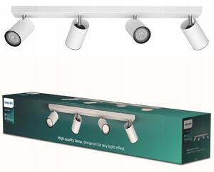 Stropní svítidlo přisazené Philips 5,5 W patice GU10, délka 62,8 cm, bílé
