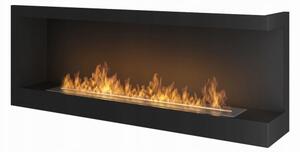 InFire - Rohový BIO krb 45x120 cm 3kW černá