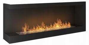 InFire - Rohový BIO krb 45x120 cm 3kW černá