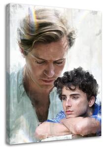 Obraz na plátně Timothée Chalamet a Armie Hammer ve filmu Call Me by Your Name - Dmitry Belov Rozměry: 40 x 60 cm