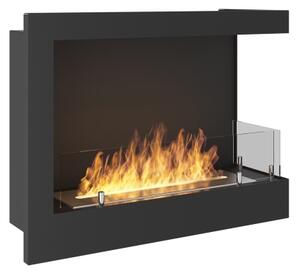 InFire - Rohový BIO krb 45x60 cm 3kW černá