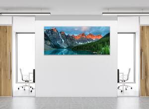 Obraz skleněný Morénské jezero - 30 x 60 cm