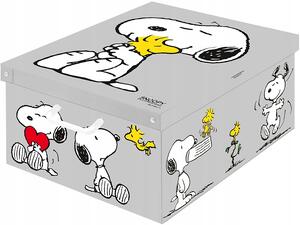 Lavatelli Snoopy Krabička s víkem 39x50x24 cm šedá