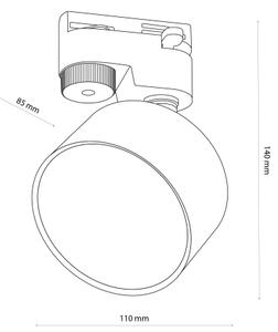 Bodové svítidlo do lištového systému AVIA 1xGX53/15W/230V bílá