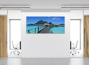 Obraz skleněný ostrov Bora Bora - 30 x 60 cm