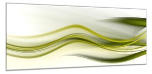 Obraz skleněný olivově zelená vlna - 50 x 70 cm