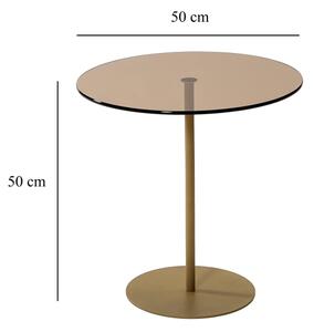 Odkládací stolek CHILL 50 cm zlatá/bronzová