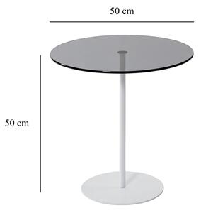 Odkládací stolek CHILL 50 cm bílá/černá