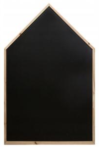 ČERNÁ KŘÍDOVÁ TABULE VE TVARU DOMEČKU S RÁMEM