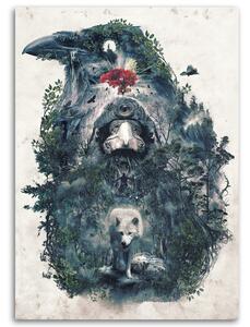 Obraz na plátně Kouzelný les v podobě ptáka - Barrett Biggers Rozměry: 40 x 60 cm