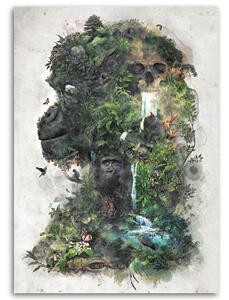 Obraz na plátně Postava opice jako les - Barrett Biggers Rozměry: 40 x 60 cm