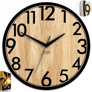 Nástěnné hodiny ModernClock hnědé 33 cm